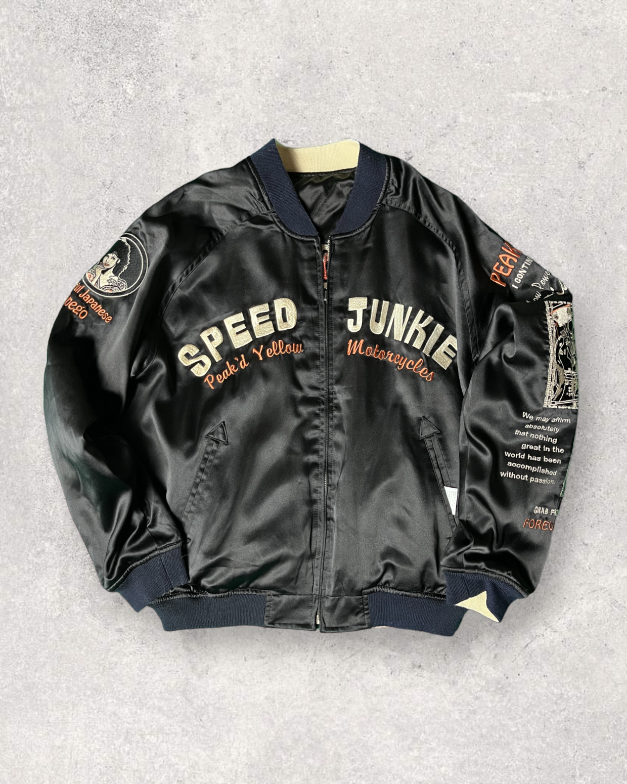 Rare | PEAK'D YELLOW 2 way sukajan | winter | Vintage jacket