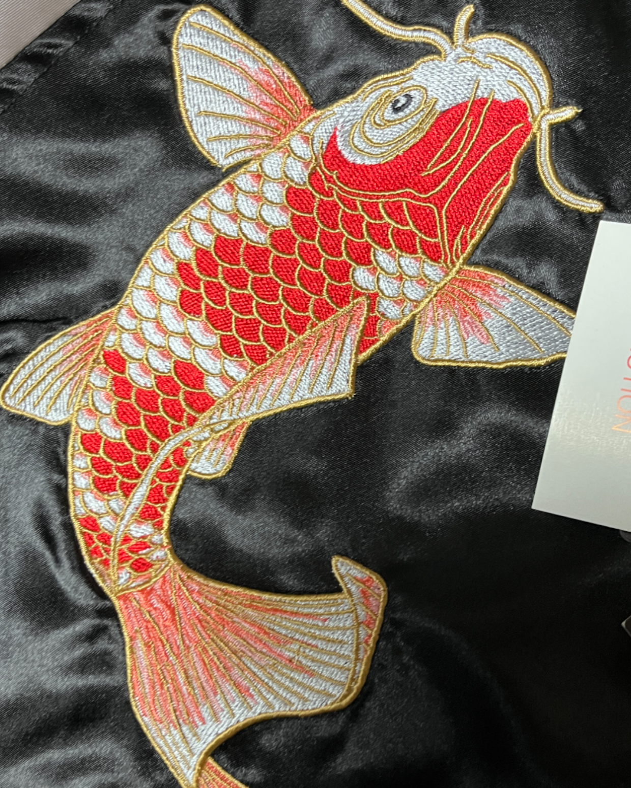 Koi carp embroidery Inside quilt fabric sukajan | Winter | Brand new
