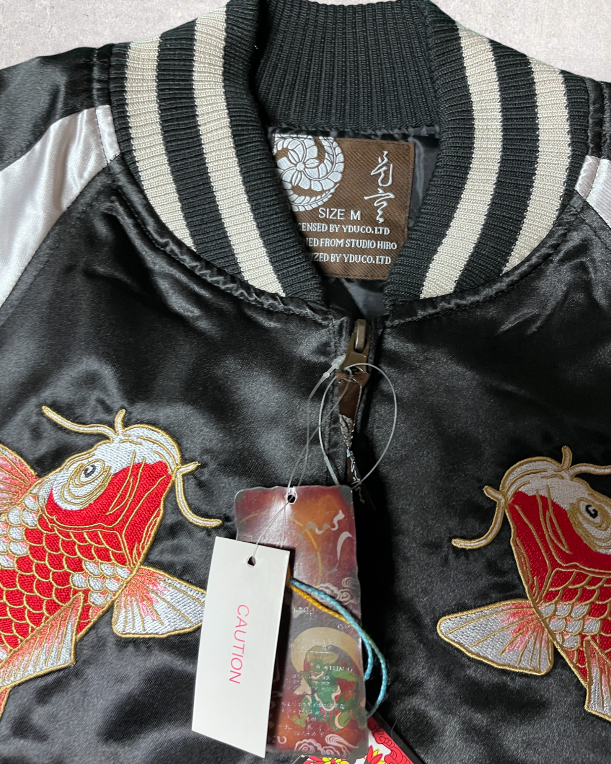 Koi carp embroidery Inside quilt fabric sukajan | Winter | Brand new