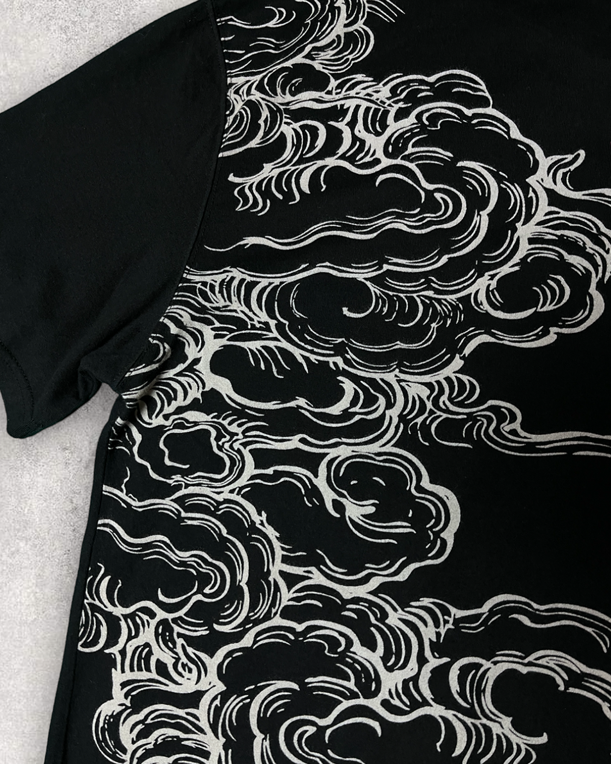 Satori Sakura Fubuki White Tiger embroidery Vintage T-shirt Size:XXL