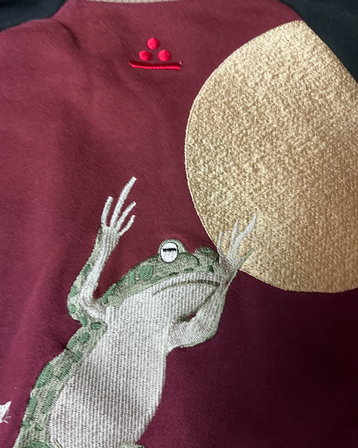 Sukajan, embroidered, three round one, frog pattern.| spring/Autumn | Vintage