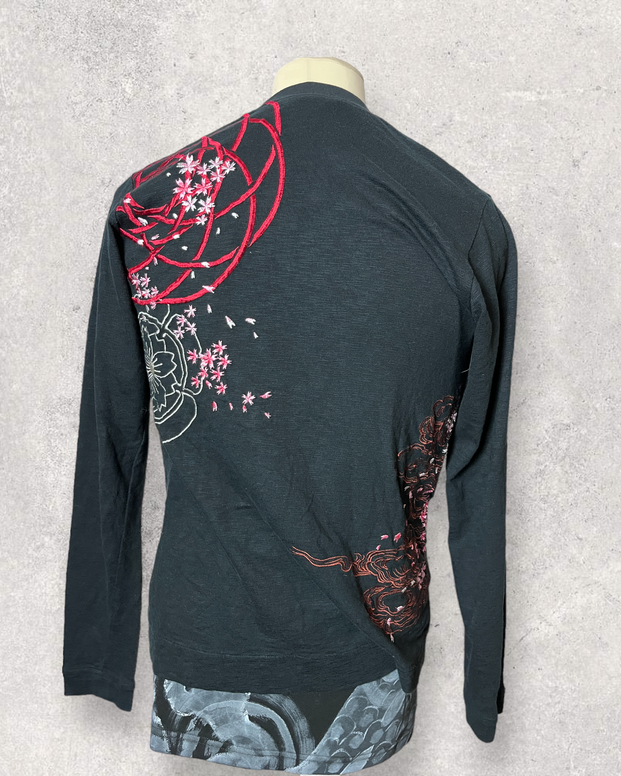 Cardigan Carp Red eye Japanese pattern | vintage