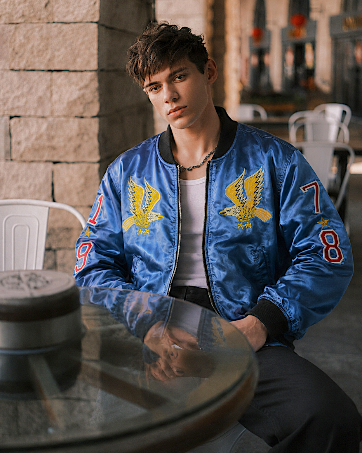 DIESEL WILD SPIRIT 刺繍　スカジャン L] DIESEL Wild Spirit Reversible Sukajan Jacket | Jinhwan (iKON