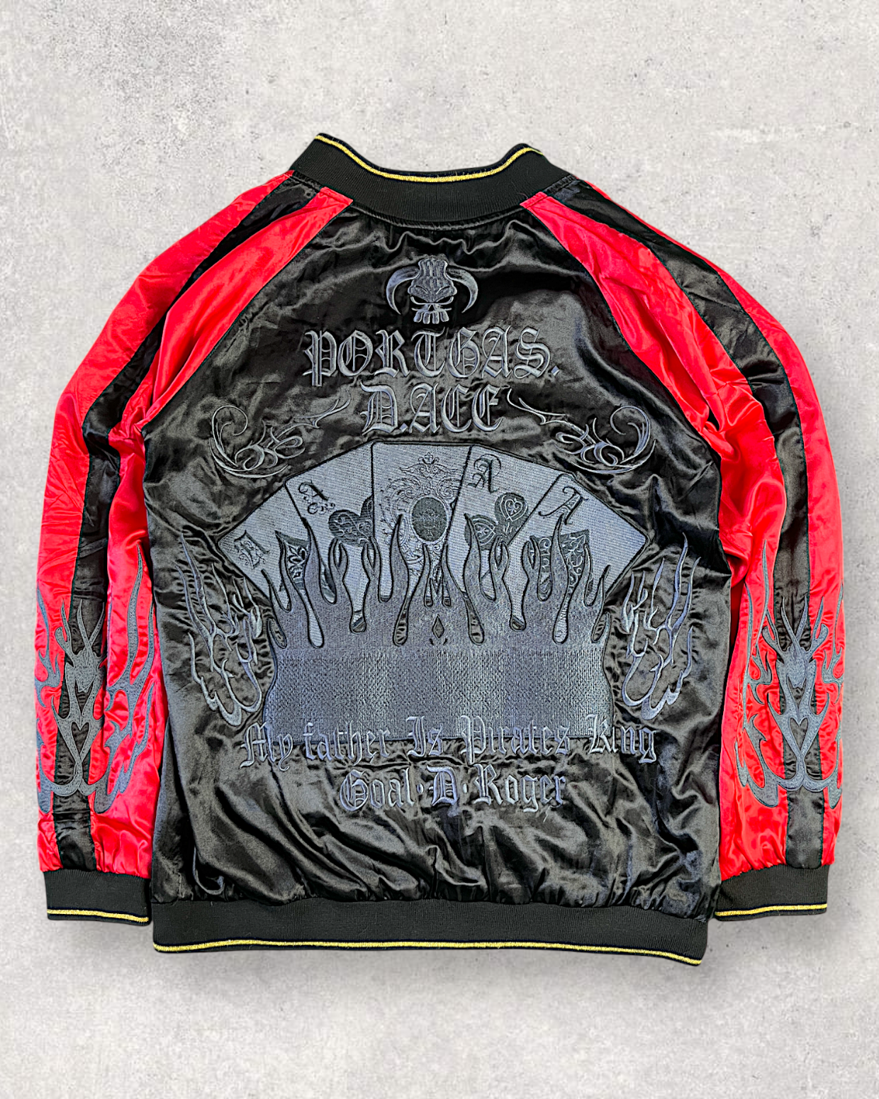 【XL・Reversible】Portgas D. Ace Souvenir Jacket|One Piece Official Embroidered Sukajan|Rare Anime Collectible