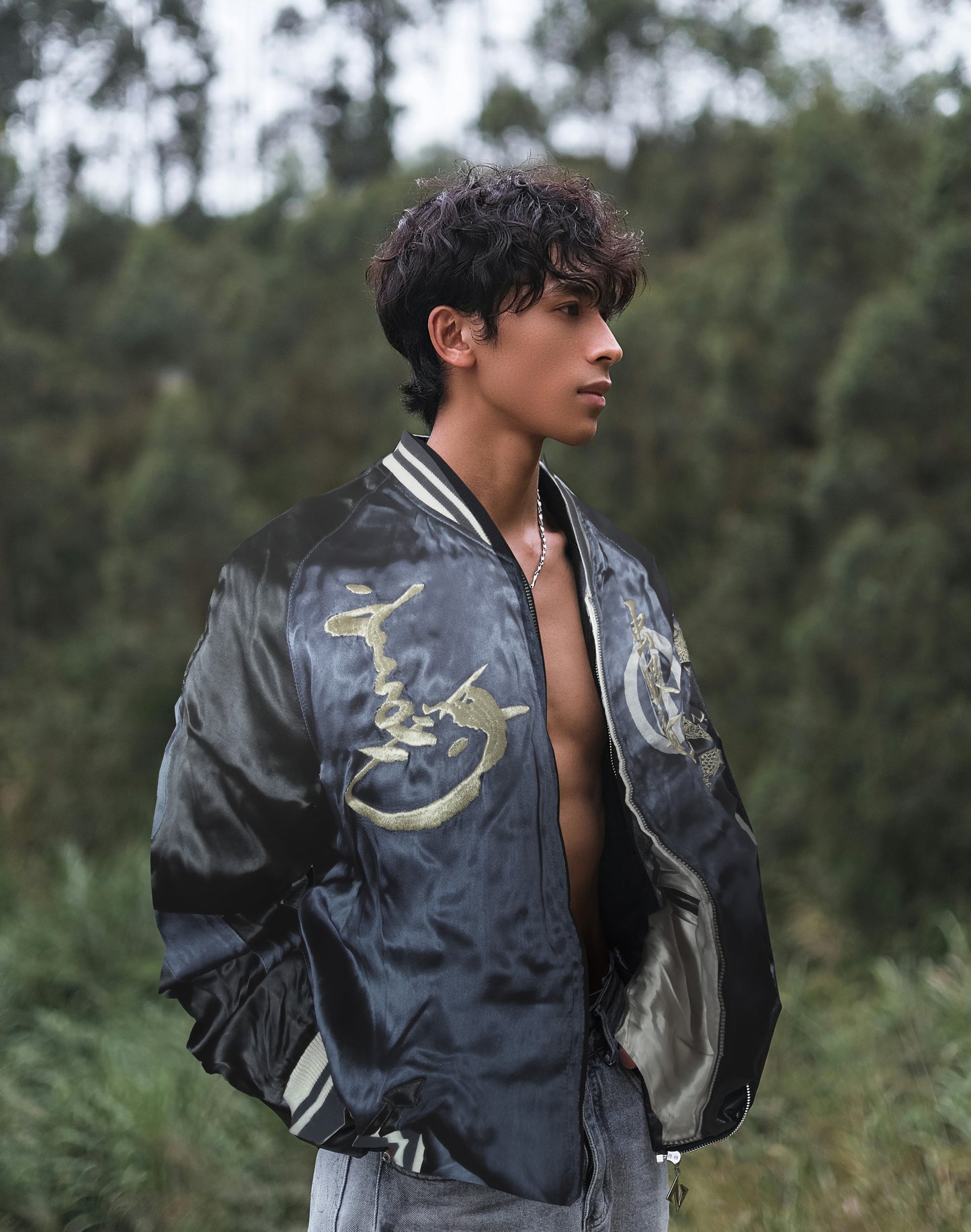 Masamune military commander KANJI design | Autumn/winter | Vintage jacket