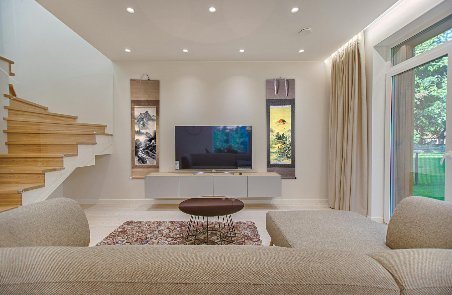 Lucky Blessings! Gathering of Mount Fuji and the Seven Gods of Fortune Hanging Scroll