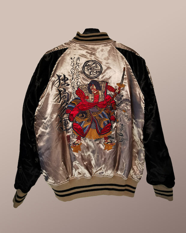 KOKURYU Black Dragon Bomber jacket Vintage Single BIREI JAPAN