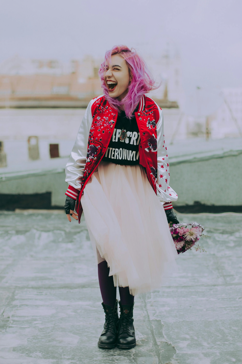 【L】Brand New Reversible Sukajan Jacket – Koi Sakura / Dragon Skull – Red Japanese Bomber