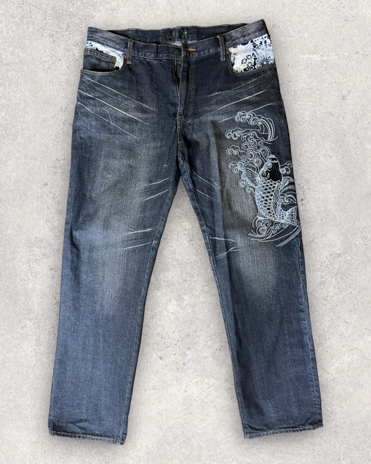 [KOI ON THE BACK POCKET] Vintage