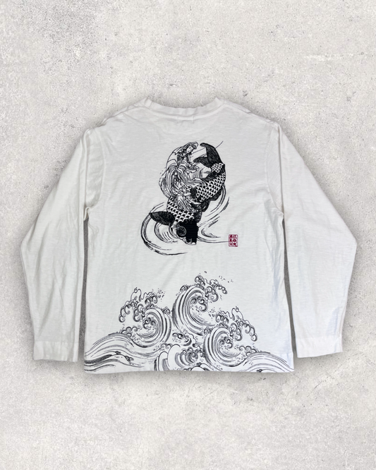 [Quan Yin and Koi] Vintage - Long sleeve shirt