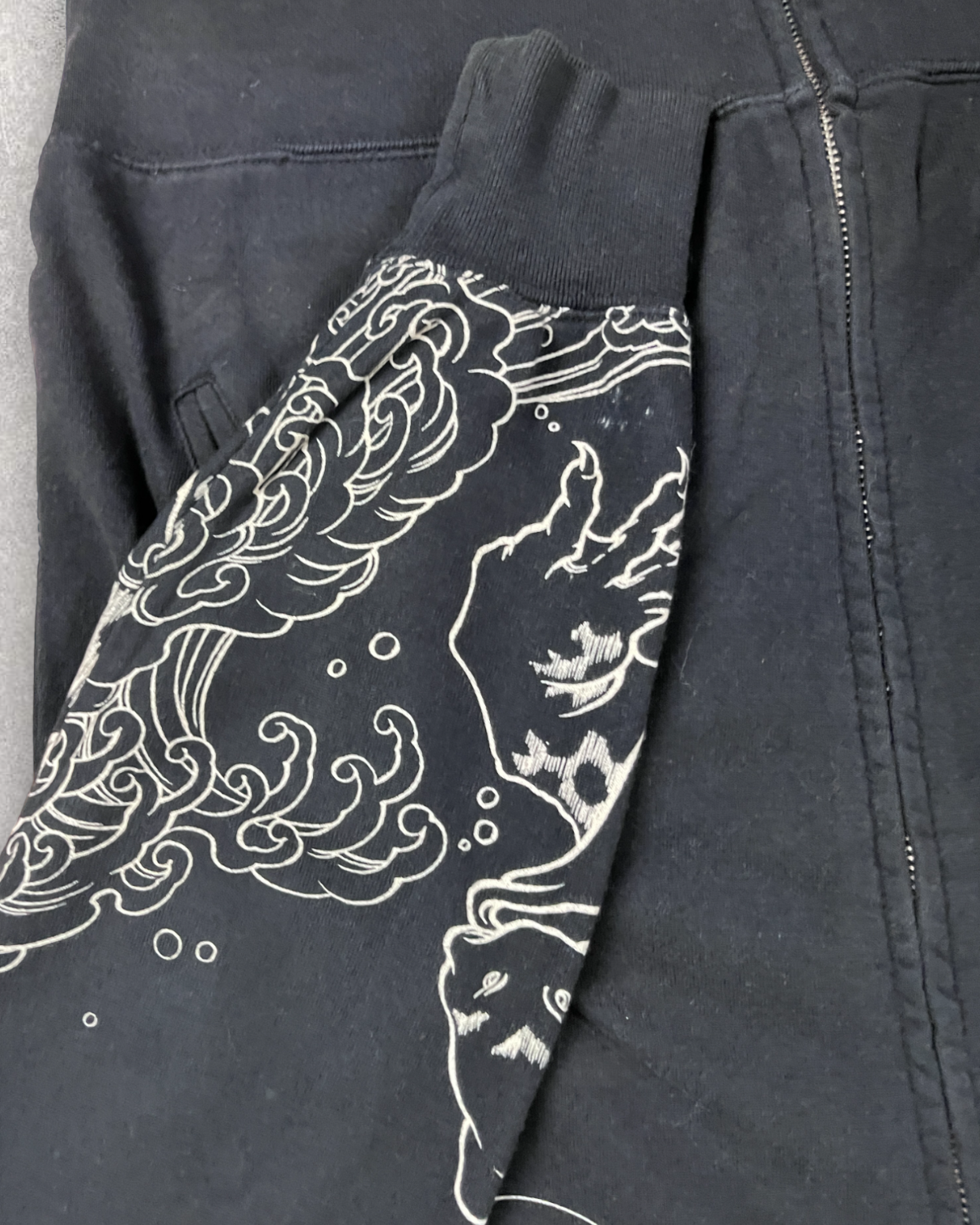[Frog and skull and sneak] Japanese transitional hoodies Vintage - hoodie