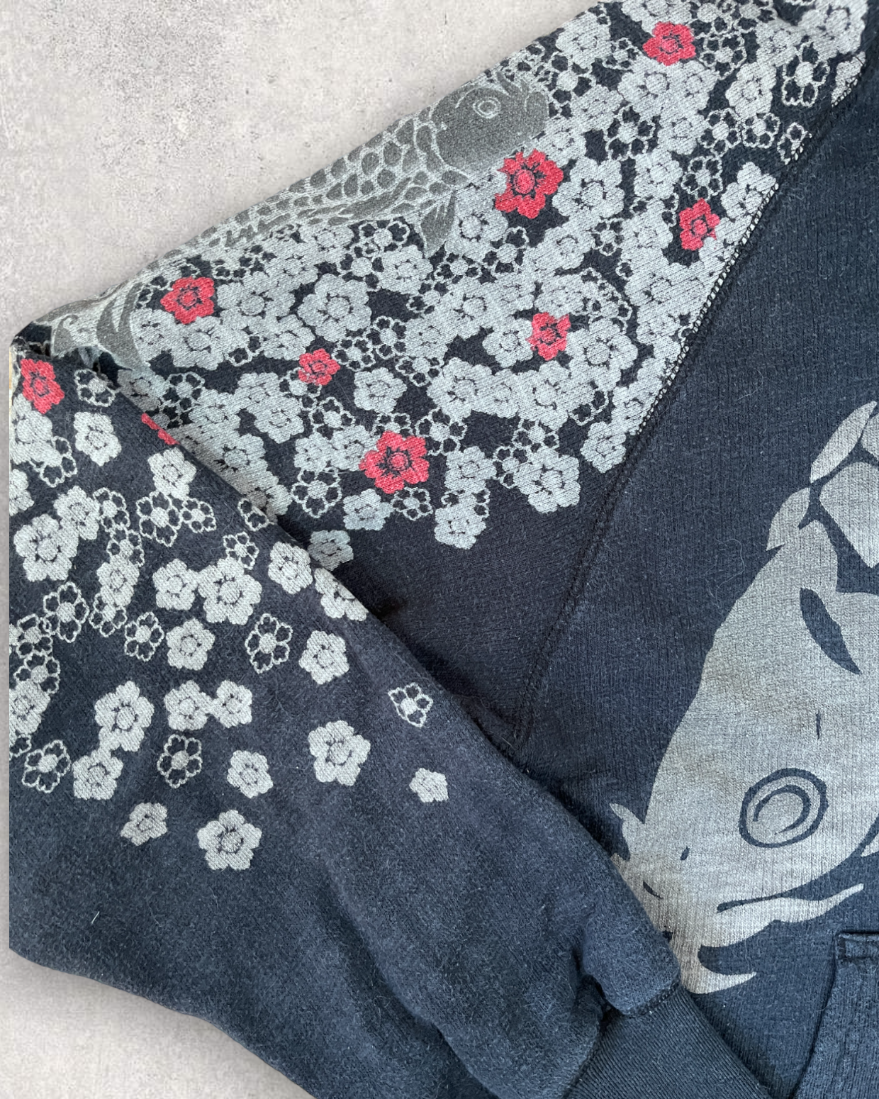 [The Koi and Sakura] Japanese transitional hoodies  Vintage - hoodie