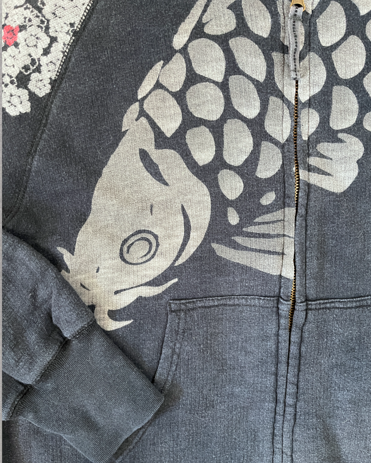 [The Koi and Sakura] Japanese transitional hoodies  Vintage - hoodie
