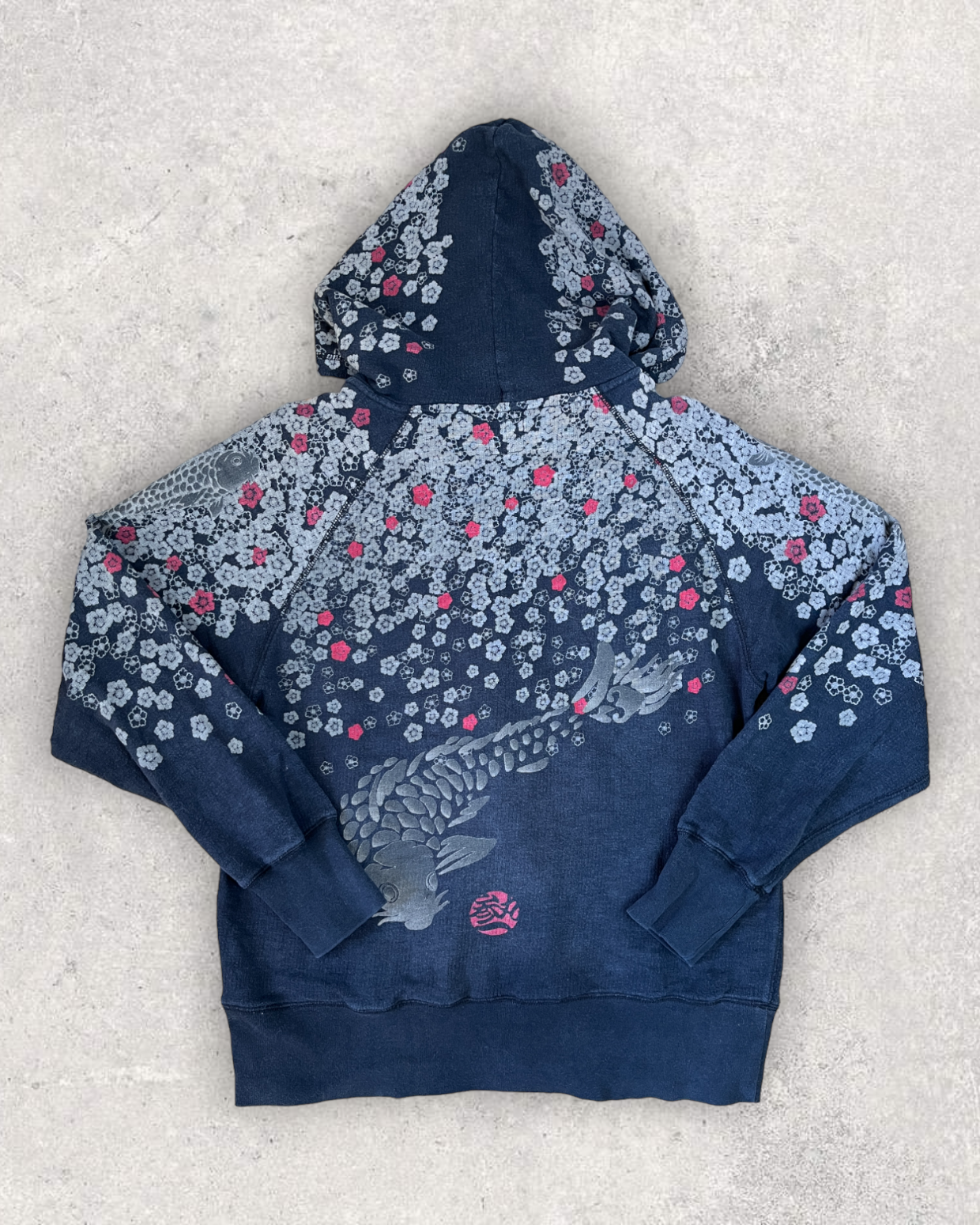 [The Koi and Sakura] Japanese transitional hoodies  Vintage - hoodie