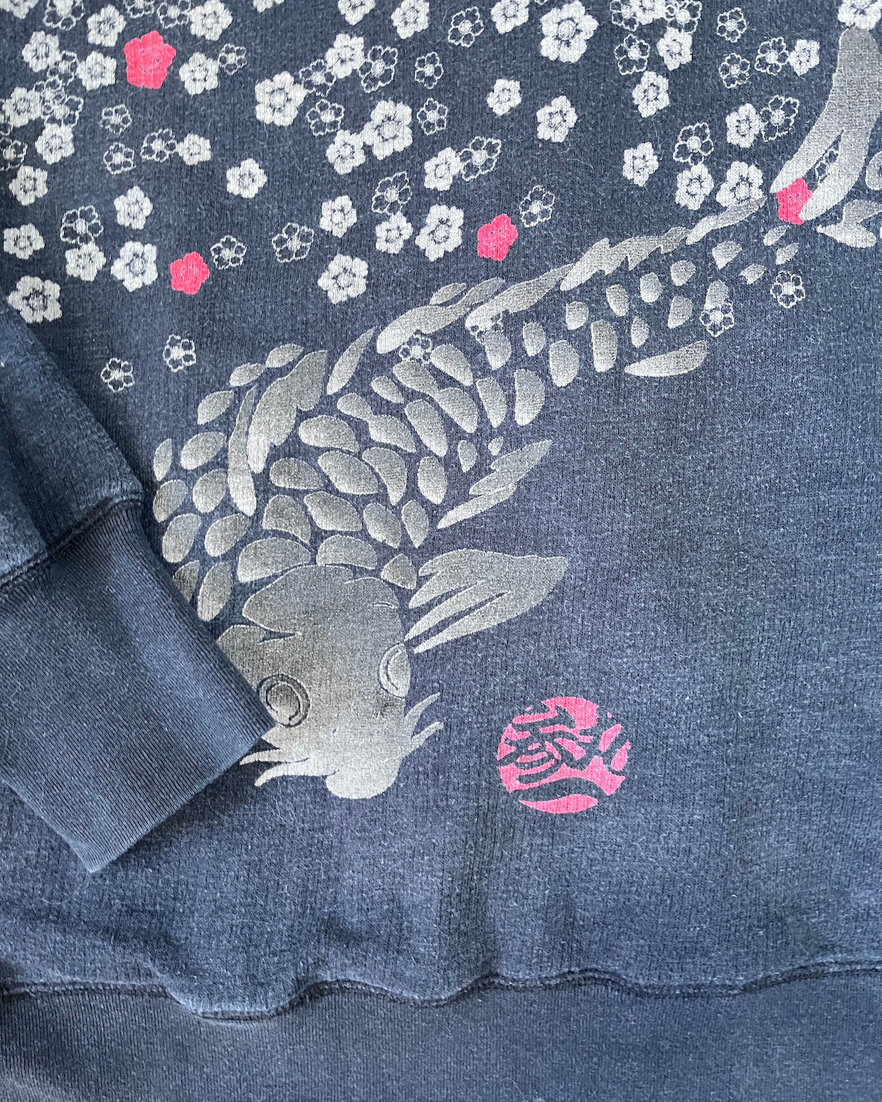 [The Koi and Sakura] Japanese transitional hoodies  Vintage - hoodie