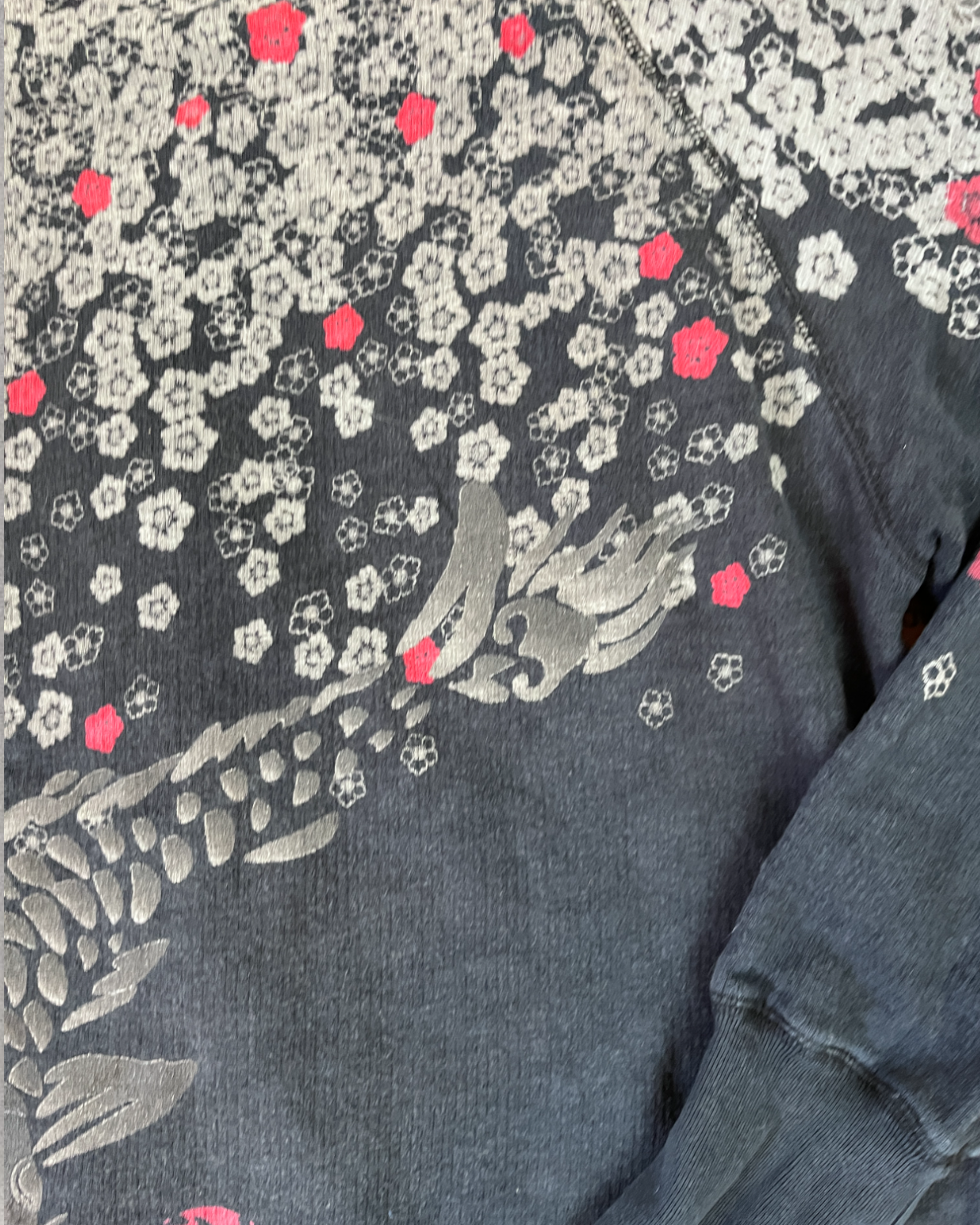 [The Koi and Sakura] Japanese transitional hoodies  Vintage - hoodie