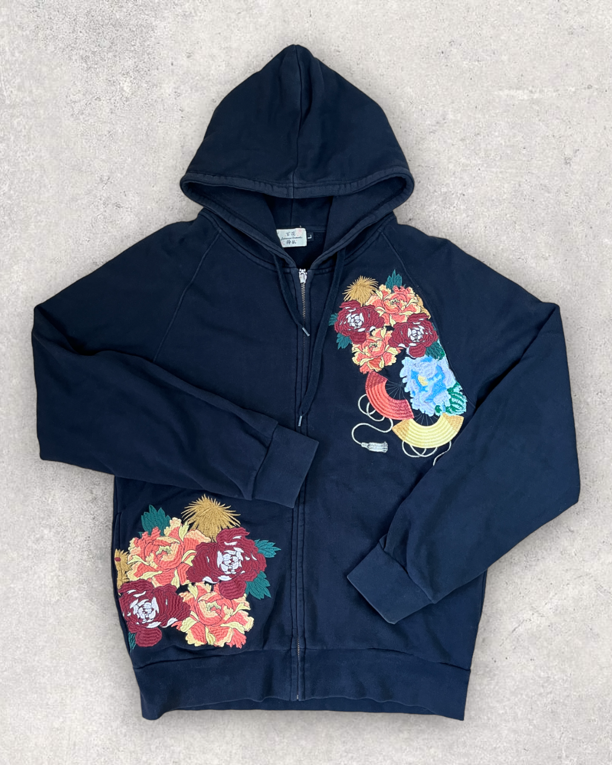 Japanese flower hoodie cheap