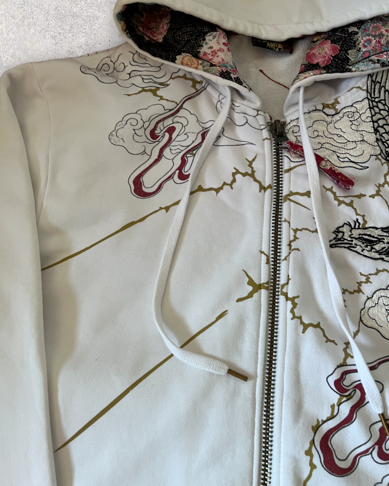 [The Dragon and Phenix] Japanese transitional hoodies  Vintage - hoodie
