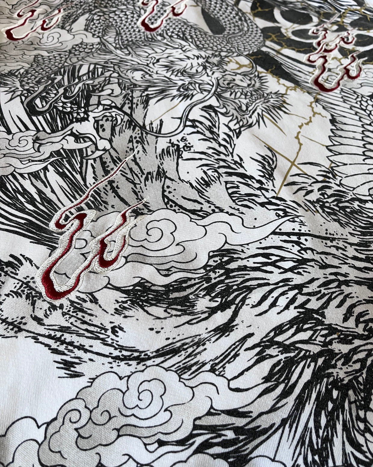 [The Dragon and Phenix] Japanese transitional hoodies  Vintage - hoodie