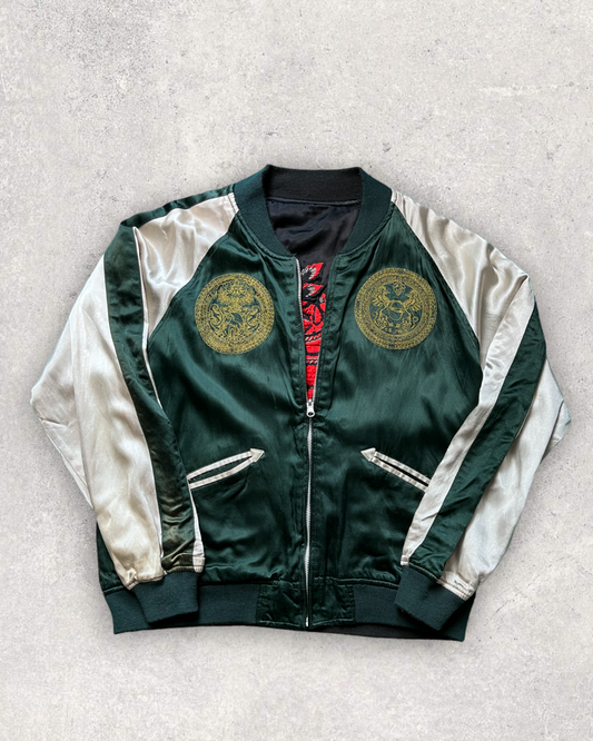 Vintage Sukajan with Skull and European Mermaid Embroidery that Stir the Soul