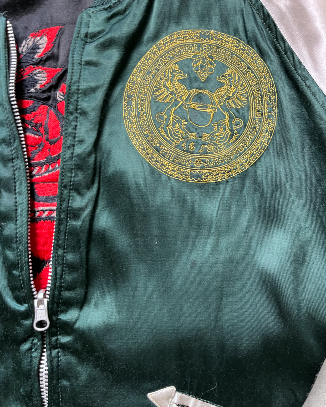 Vintage Sukajan with Skull and European Mermaid Embroidery that Stir the Soul