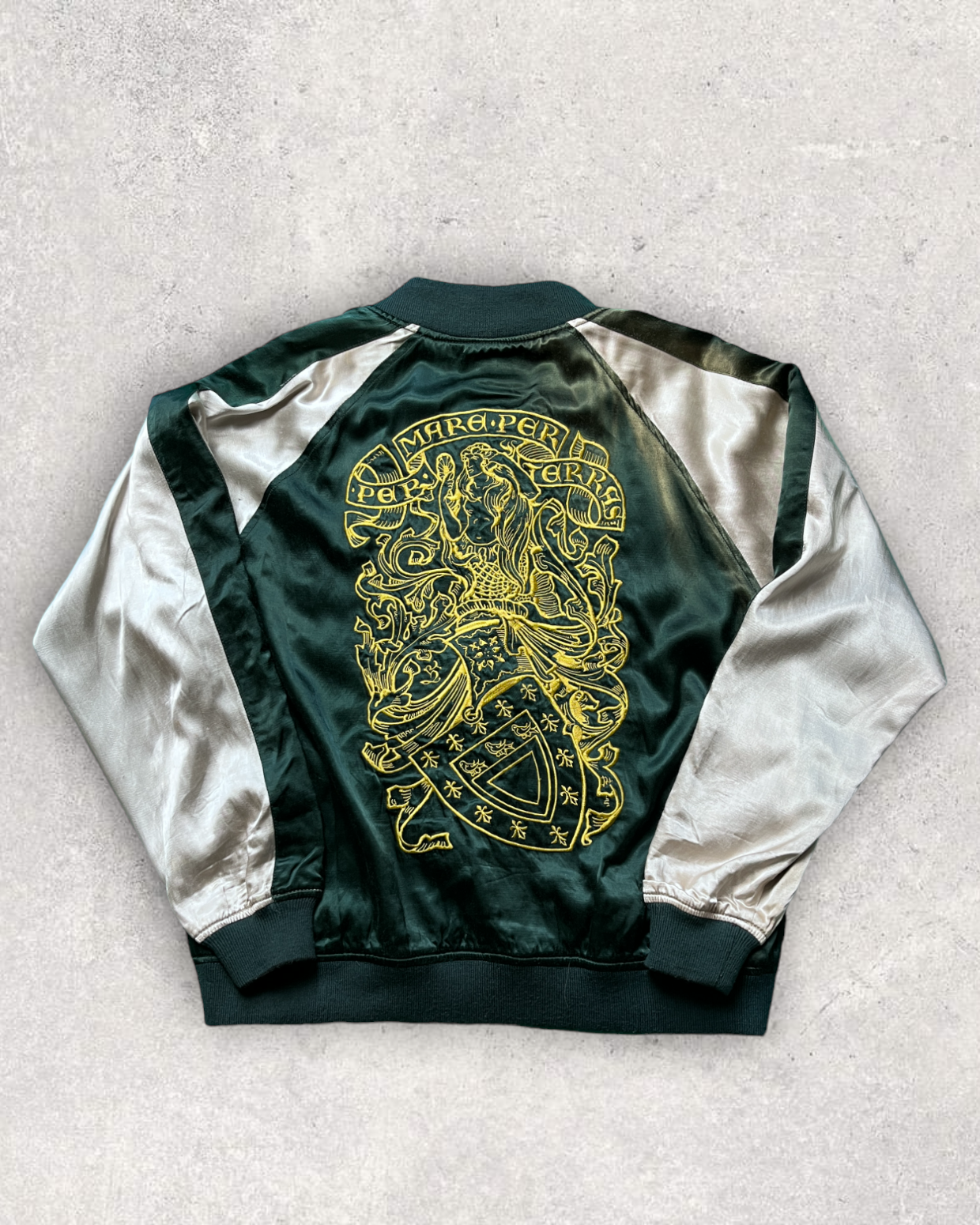 Vintage Sukajan with Skull and European Mermaid Embroidery that Stir the Soul