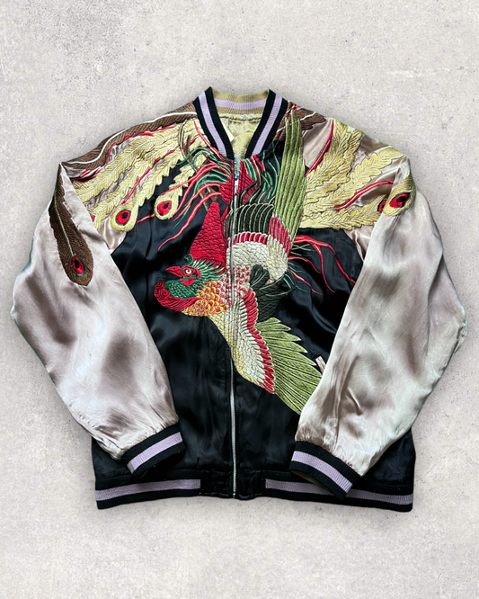 Limited Edition Peacock Embroidery Satin Sukajan