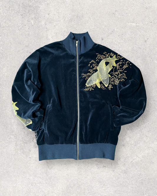 Carp Japanese pattern jacket | Winter | Vintage jacket