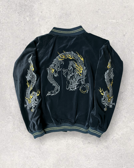 Simple Dragon Velour Fabric | winter |  Vintage