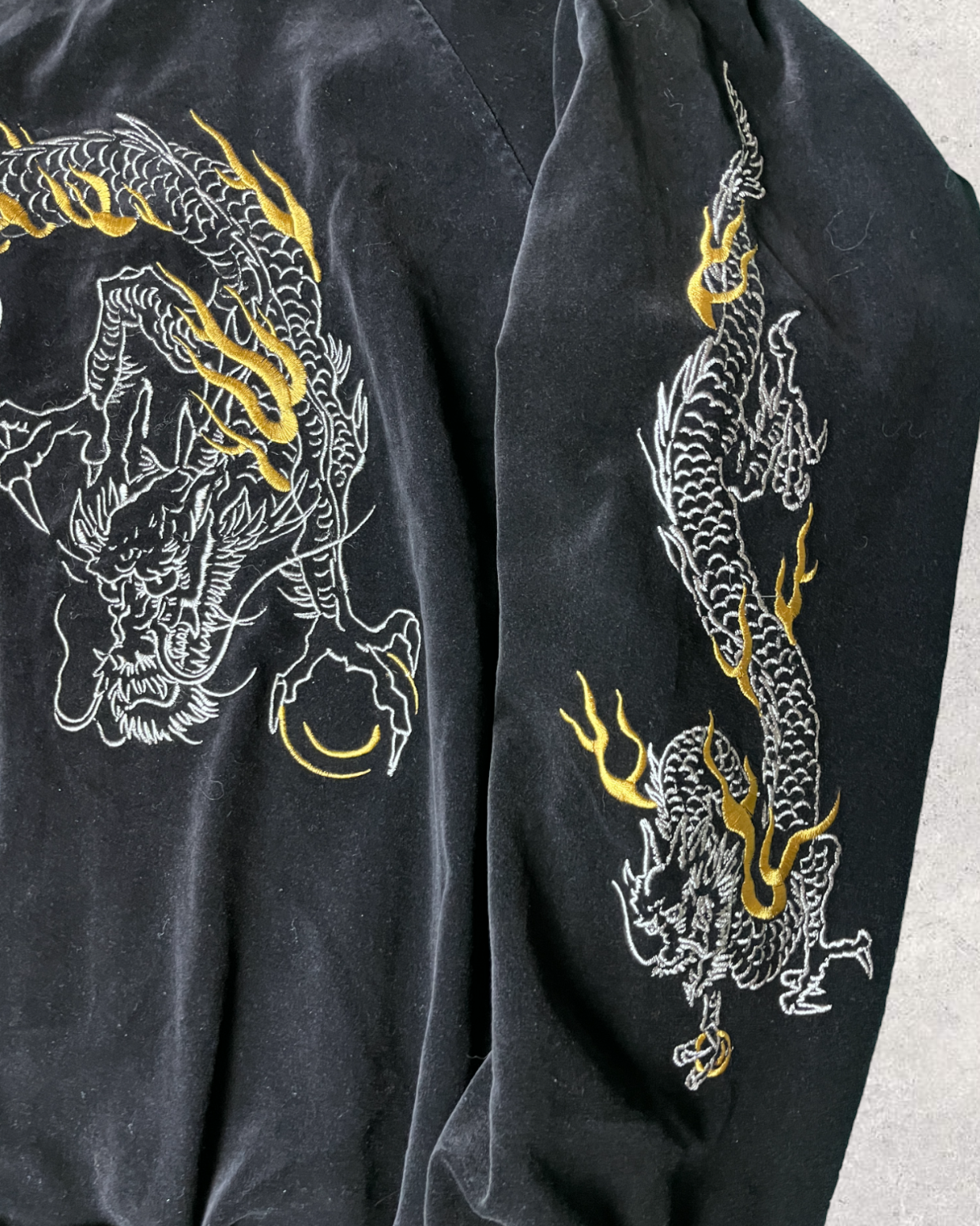 Simple Dragon Velour Fabric | winter |  Vintage
