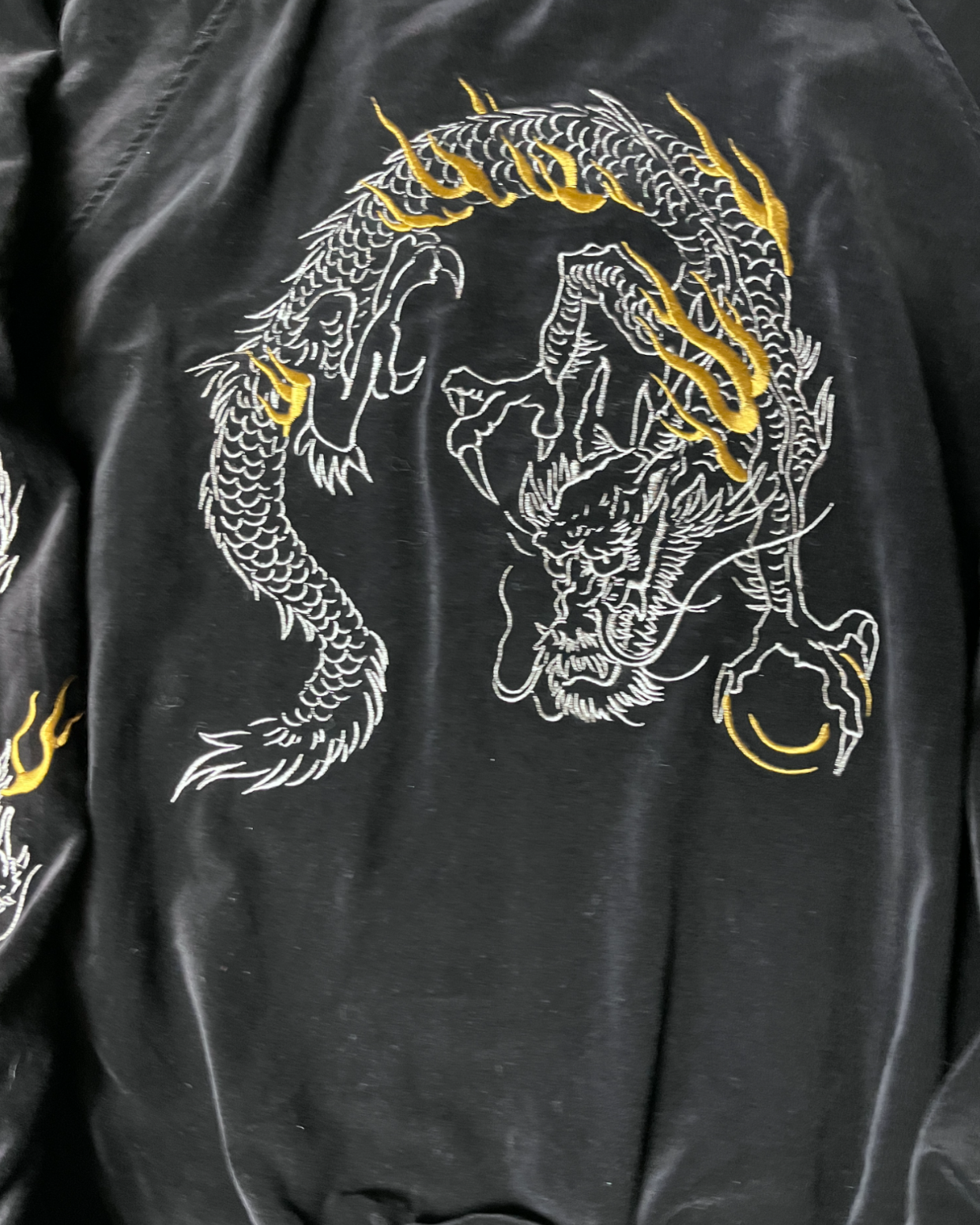 Simple Dragon Velour Fabric | winter |  Vintage