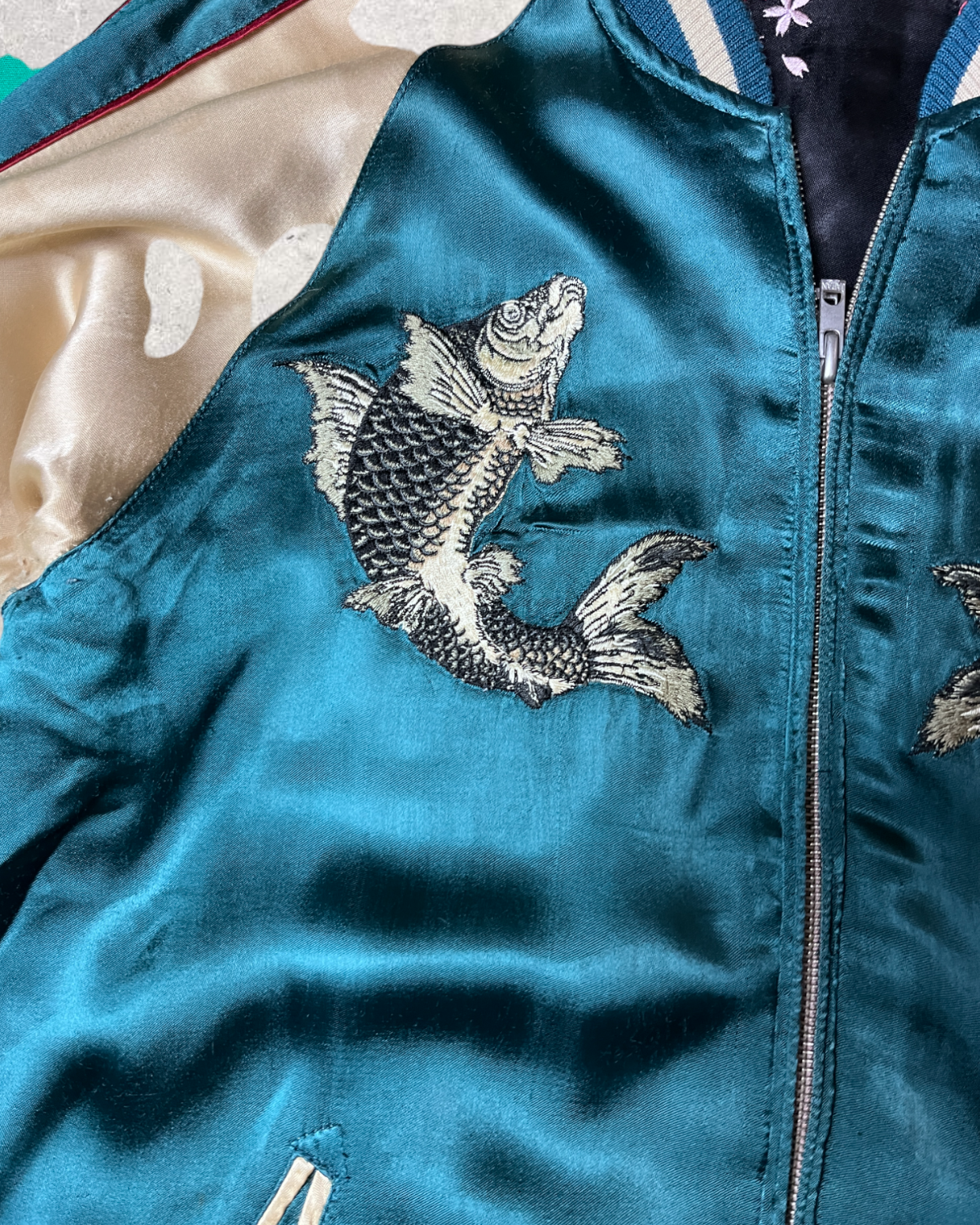 Carp ONIKIRIMARU 2way sukajan | Winter | Vintage jacket