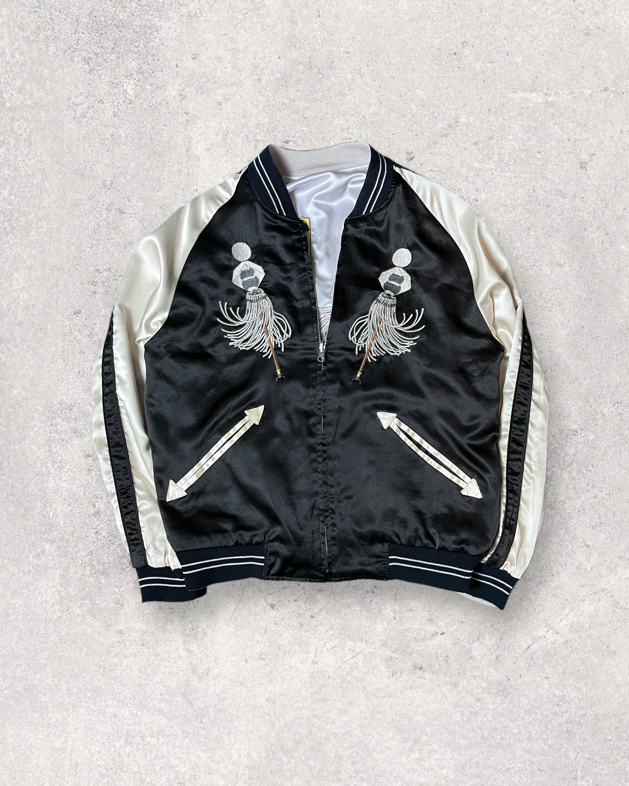Skajan with Kabuki sewn Reversible silver | spring/Autumn | Vintage