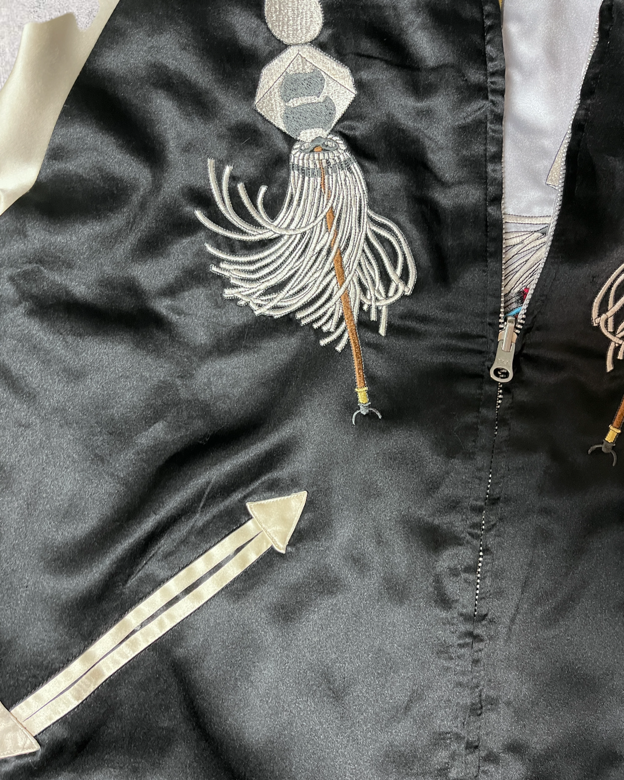 Skajan with Kabuki sewn Reversible silver | spring/Autumn | Vintage
