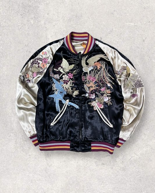 【 MIYABIMUSUBI 】Japanese transisonal pattern design sukajan | Autumn/Winter | Vintage