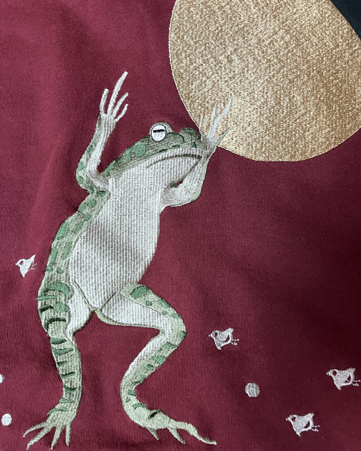 Sukajan, embroidered, three round one, frog pattern.| spring/Autumn | Vintage