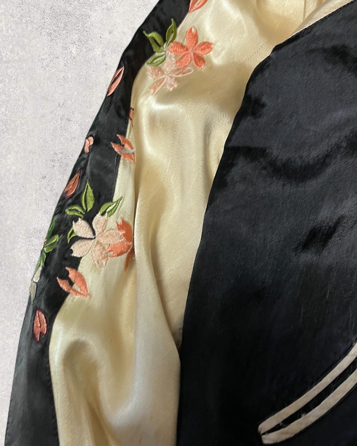 Japanese transitonal design gold fish sukajan | spring | Vintage