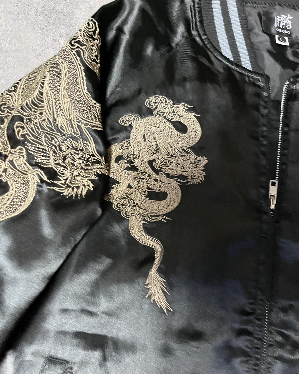 OBORO Dragon bomber sukajan jacket Stylish spring Vintage