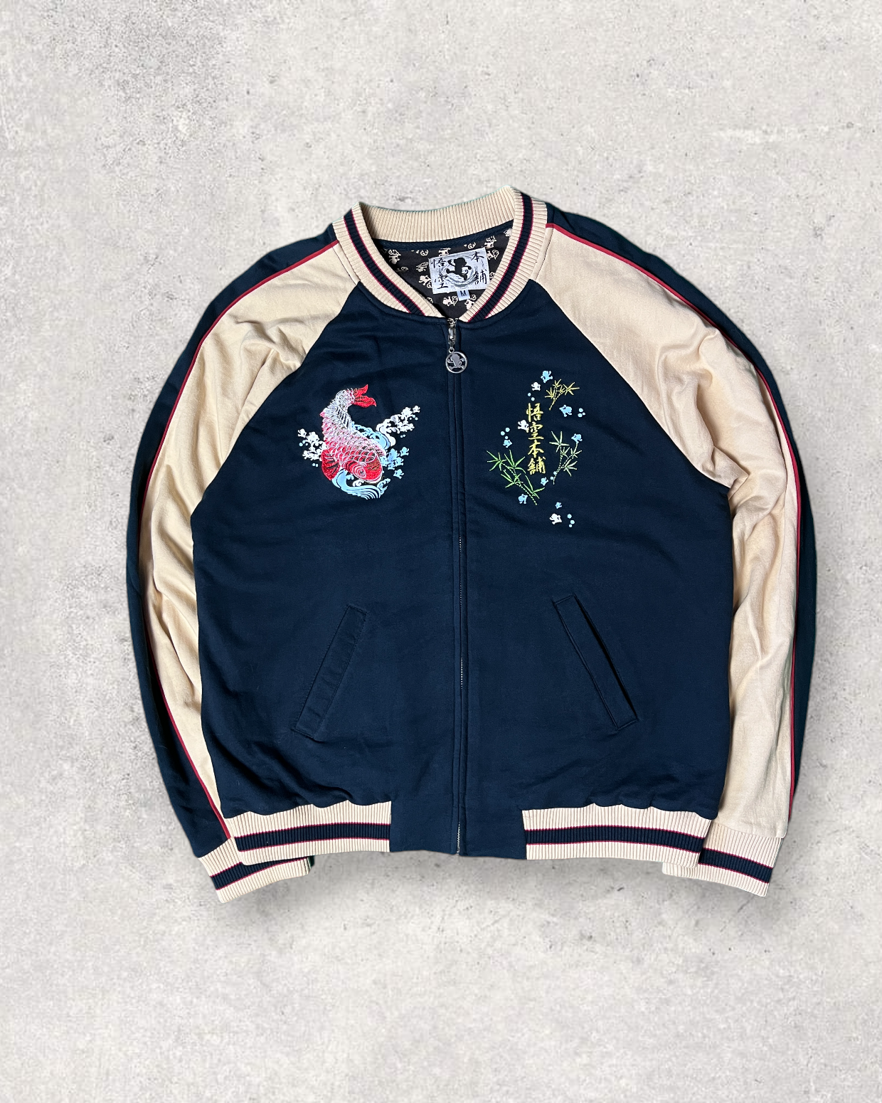Goku Honpo Sukajan embroidered track jacket | spring | Vintage