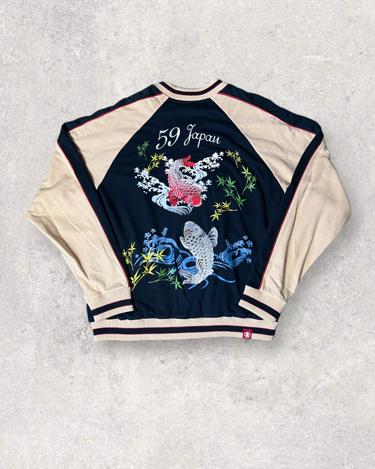 Goku Honpo Sukajan embroidered track jacket | spring | Vintage