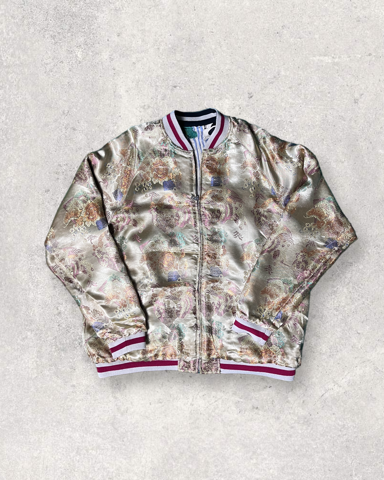 Rare Reversible XL size Flying Hakurei Koi Bomber jacket sukajan | Autumn/Winter | Vintage