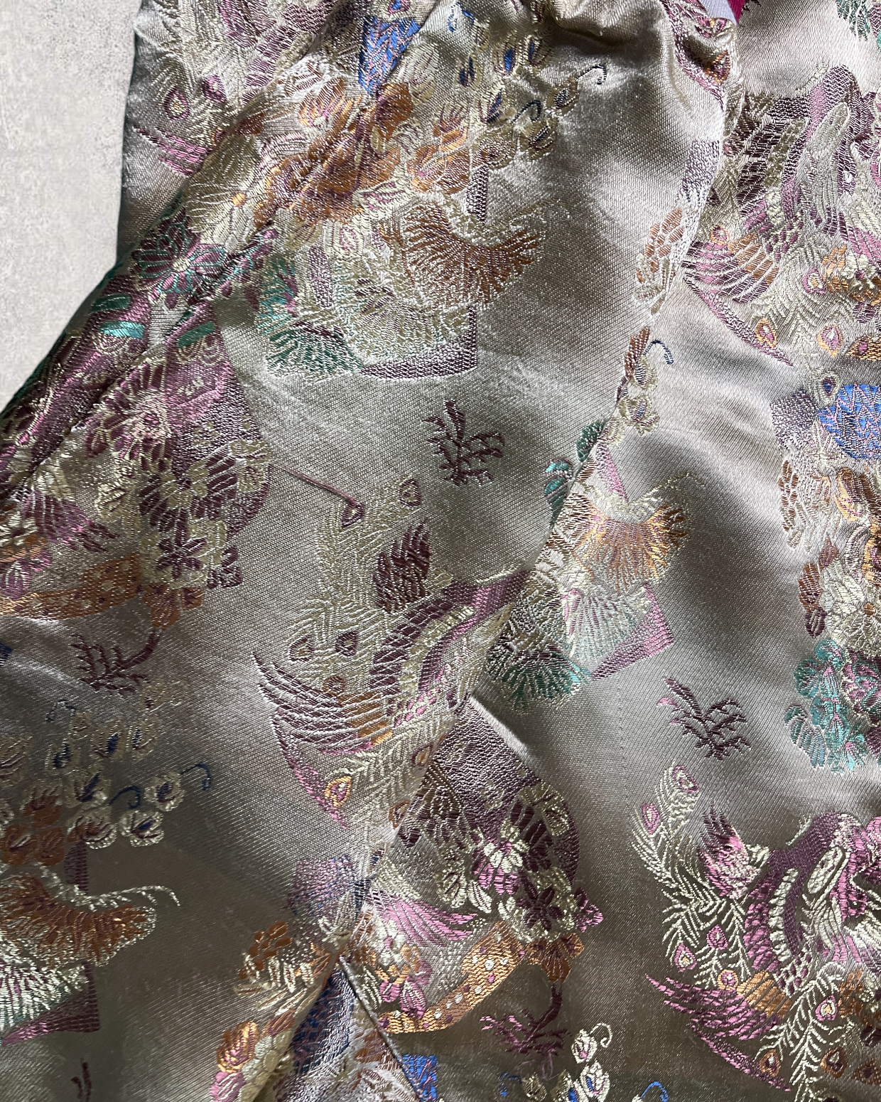【L】Reversible Sukajan – Embroidered Koi Waterfall Japanese Satin Jacket