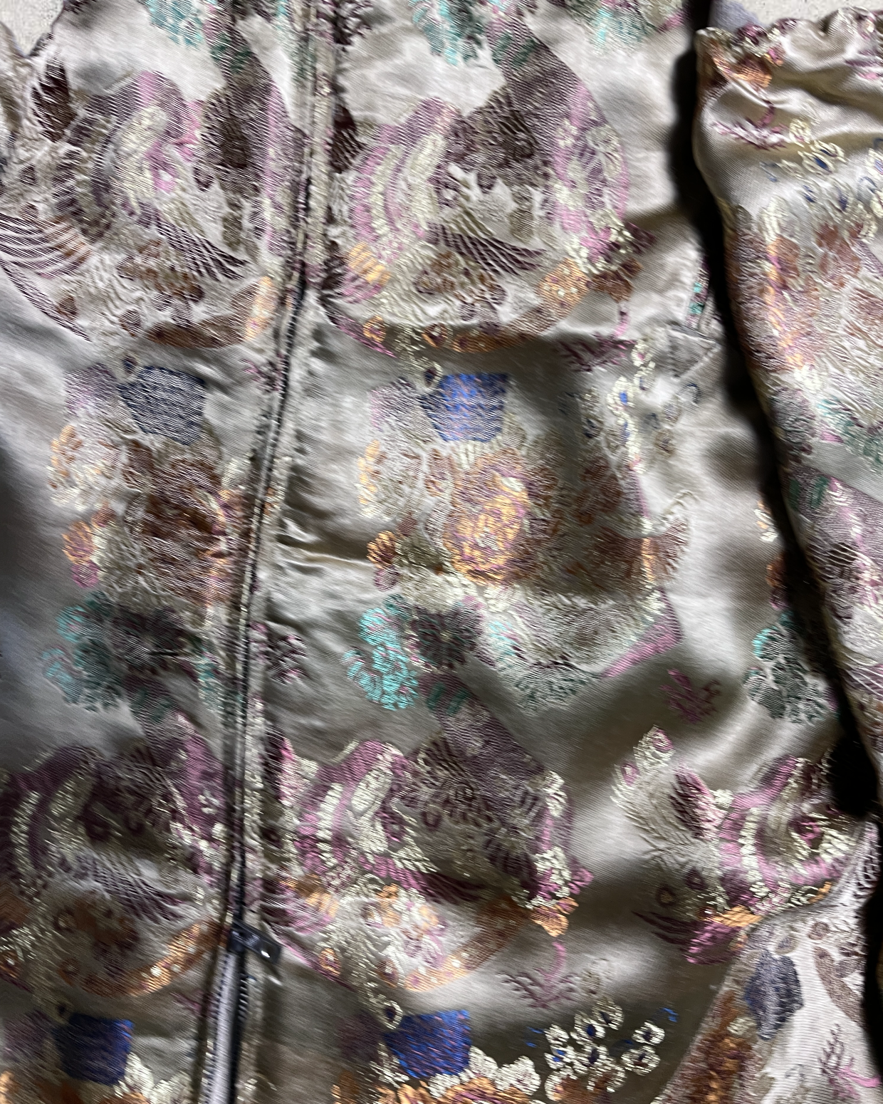 【L】Reversible Sukajan – Embroidered Koi Waterfall Japanese Satin Jacket