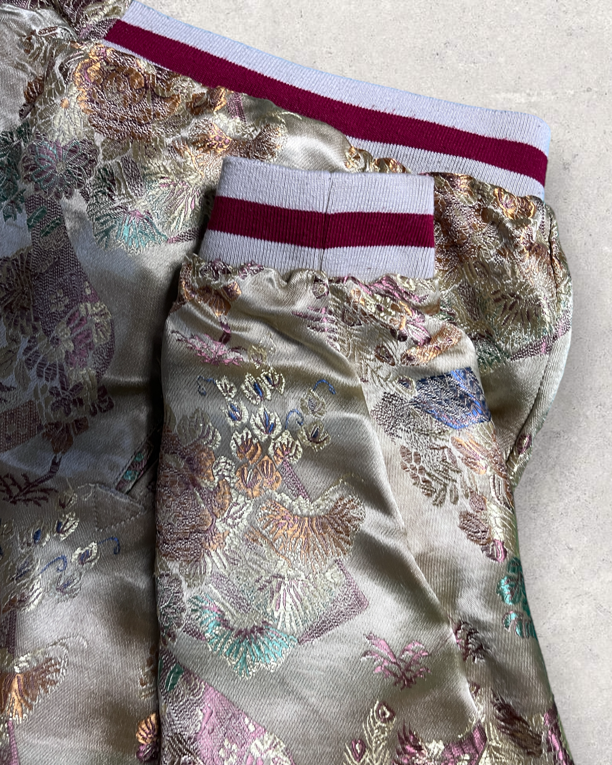 【L】Reversible Sukajan – Embroidered Koi Waterfall Japanese Satin Jacket