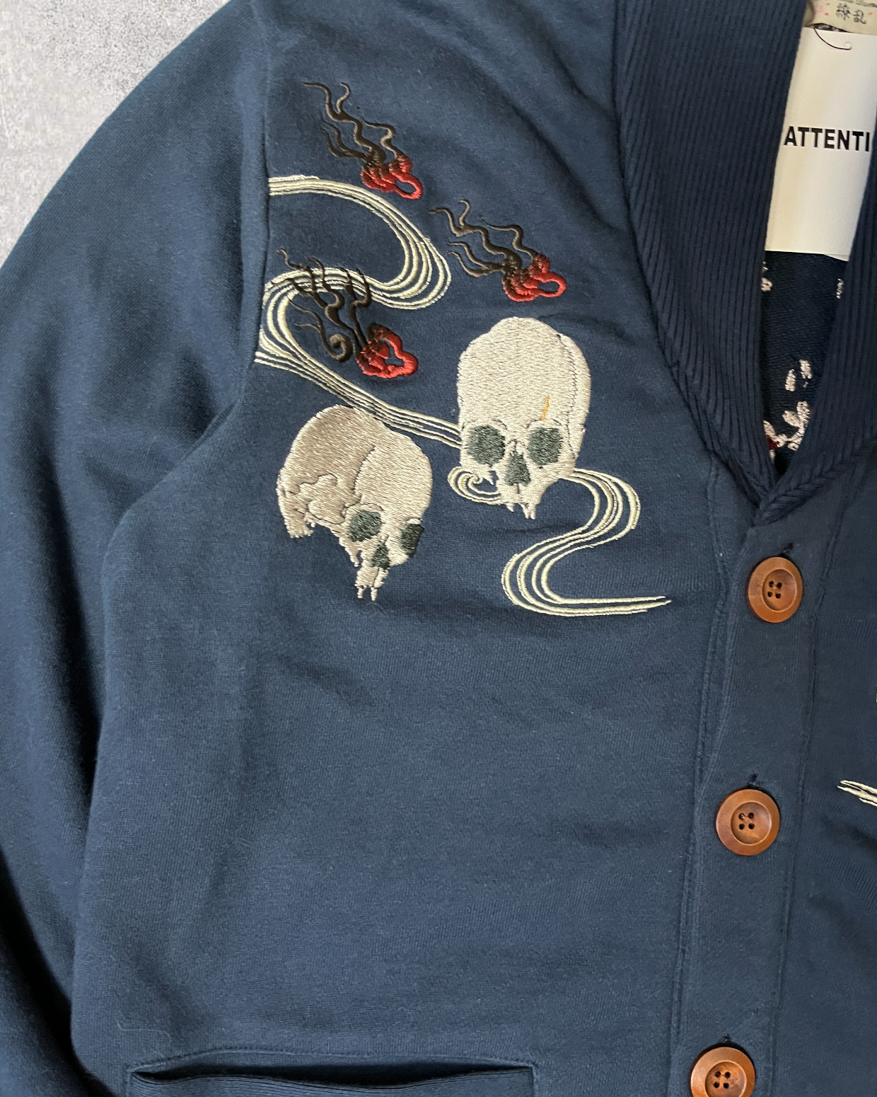 Japanese sakura and skull cardigan | Bran new