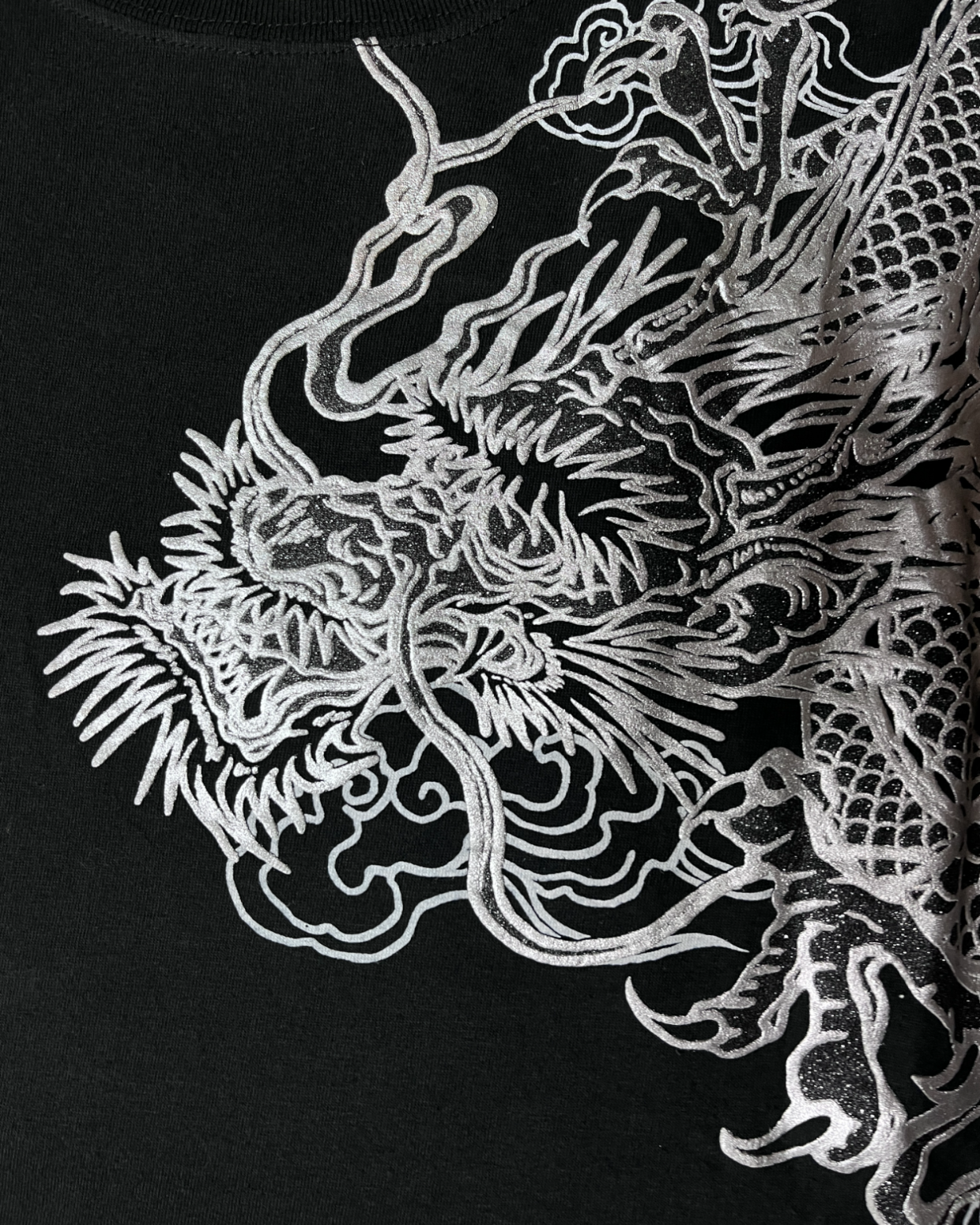 A powerful Embossed dragon and transional pattern design like a Brand New Vintage