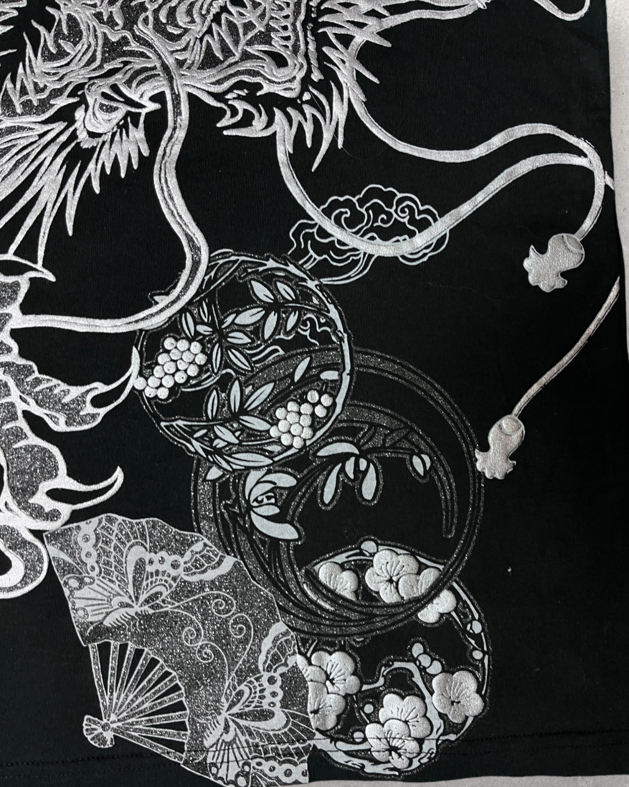 A powerful Embossed dragon and transional pattern design like a Brand New Vintage