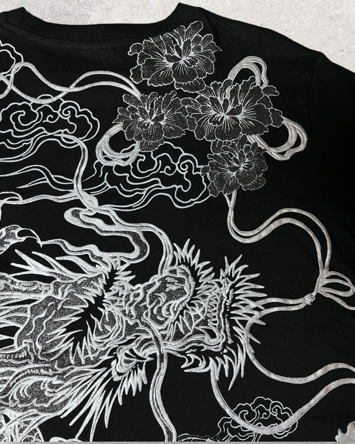 A powerful Embossed dragon and transional pattern design like a Brand New Vintage