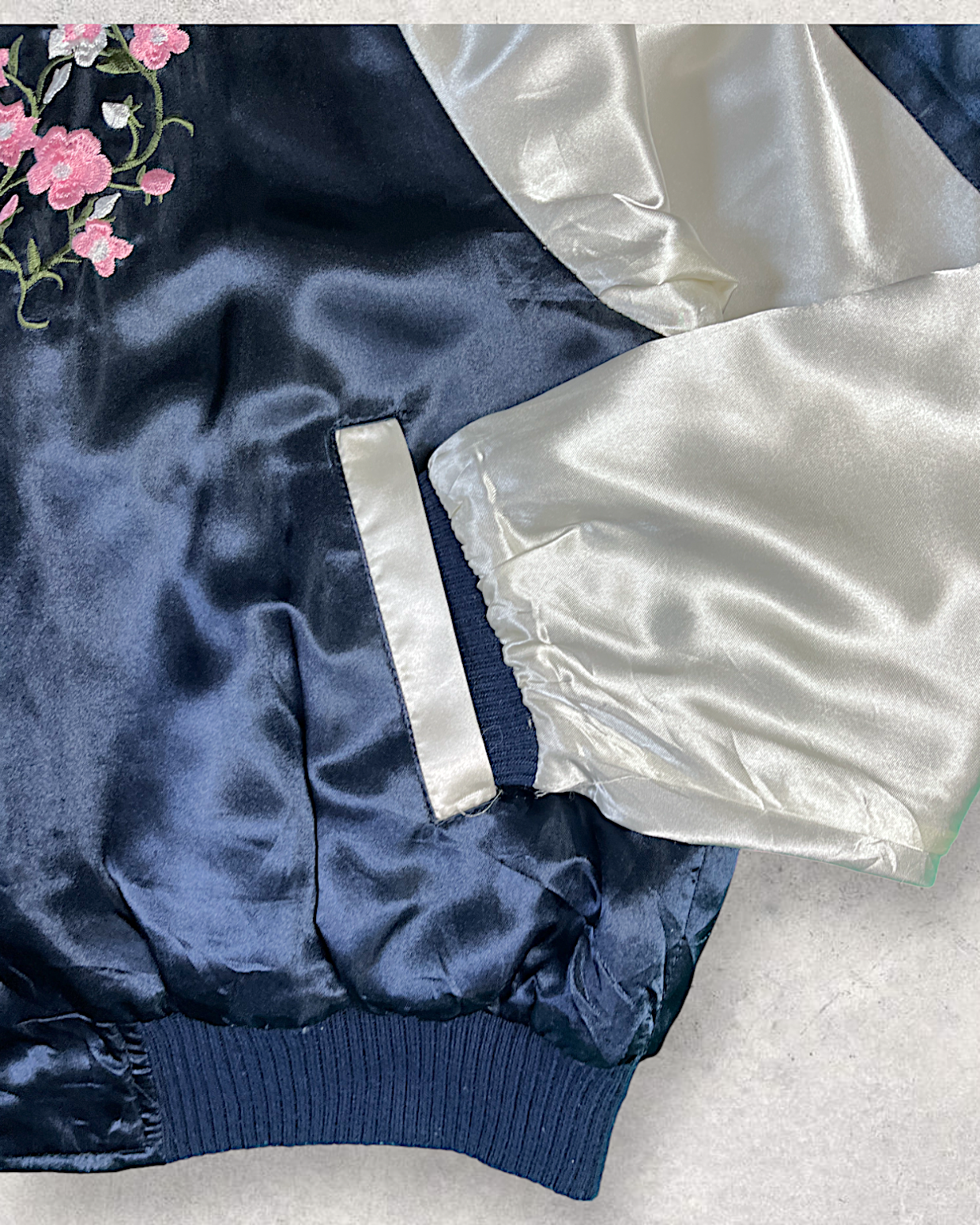 [M] Flower Cute simple reversible sukajan | Vintage sukajan