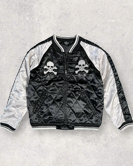 [S] Cute Skull design rock and roll | Vintage sukajan